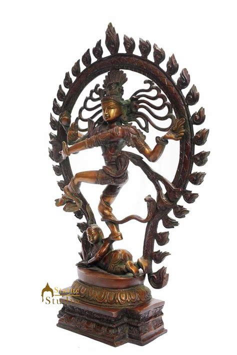 Lord Shiva metal idol hindu god of dance Natraja Antique home décor fi ...