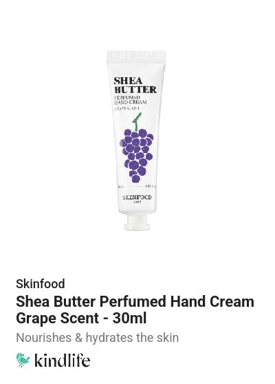 Buy Skinfood Shea Butter Perfumed Hand Cream Grape Scent - 30ml Online ...