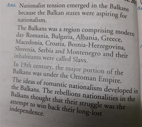 Explain th Balkan problem(in the context of class 10 ncert history) in ...