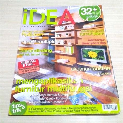 Jual Majalah IDEA No.39 Apr 2007 MENGAPLIKASIKAN FURNITUR MULTIFUNGSI ...