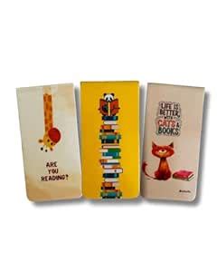 Colorflo Reading-Themed Magnetic Bookmarks Set, 3 Pack Decorative Page ...