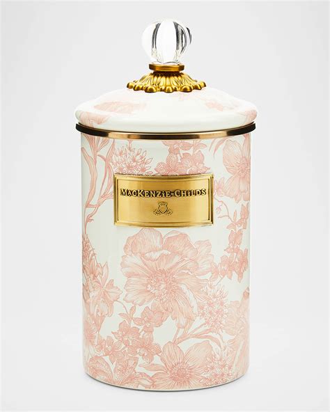 MacKenzie-Childs Rosy English Garden Canister Collection & Matching ...