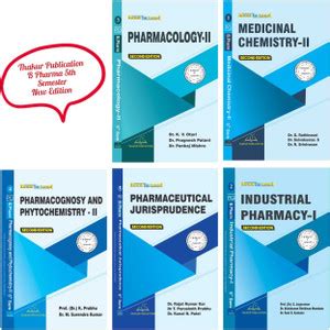 B.PHARM- 5TH SEM ( 5 IN 1) Combo Pack Medicinal Chemistry-II Industrial ...