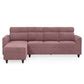 Buy Zivo Plus Dusky Pink Fabric Sofa Set 3 Seater Sofa With Lounger ...