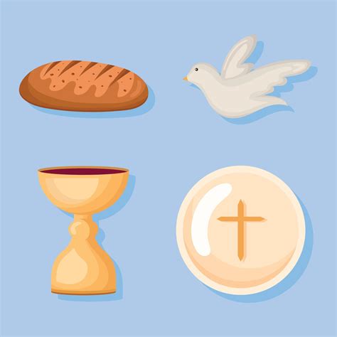 four first communion icons 10479160 Vector Art at Vecteezy