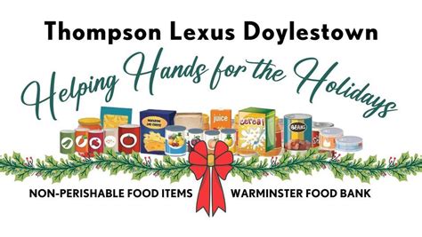 Helping Hands for the Holidays, Thompson Lexus Doylestown, December 4 ...