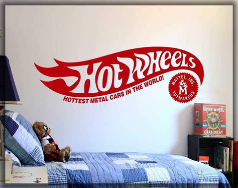 Wall Good Decals Hot Wheels Logo Wall Decal - Teen Game Room Decor ...