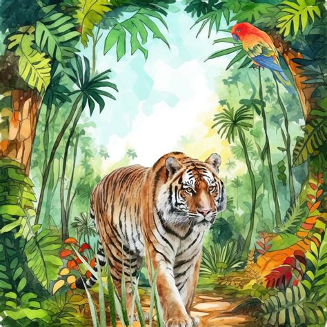 Tiger In African Jungle Free Stock Photo - Public Domain Pictures