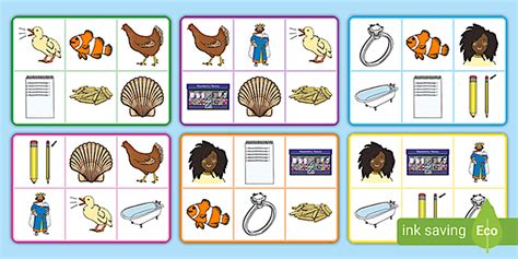 Phase 3 Phonics qu, ch, sh, th, ng Bingo Game