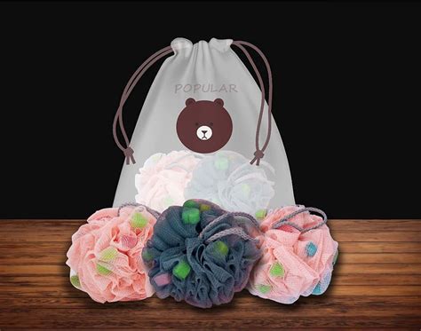 Buy Zupero Loofah Sponge, Shower Sponge Mesh Pouf Soft Body Scrubber ...