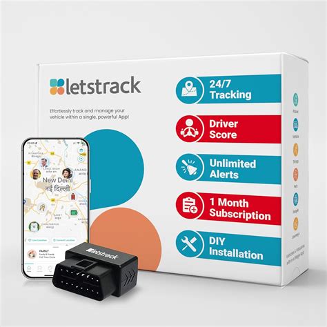 Letstrack OBD GPS Tracker for Car, Plug & Play Device with : 24 * 7 ...