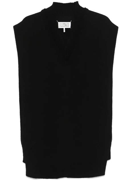 Maison Margiela Layered Knitted Vest Price in India | Culture Circle