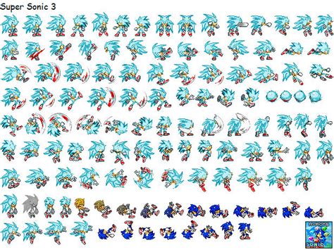 Super Sonic Blue 3 Sprite Sheet by ZeusJKL9261 on DeviantArt