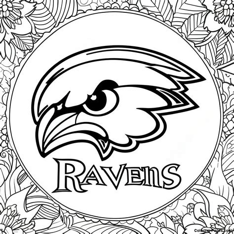Baltimore Ravens Logo Coloring Page | Coloring-Pages.com