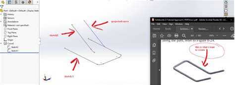 How to Use Projected Curve SolidWorks 的图像结果