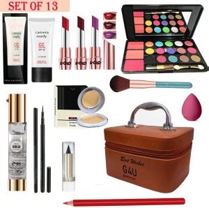 G4U All In One Makeup Kit (3 Lipstick,1 EyeShadow,1 CC Cream, Compact ...