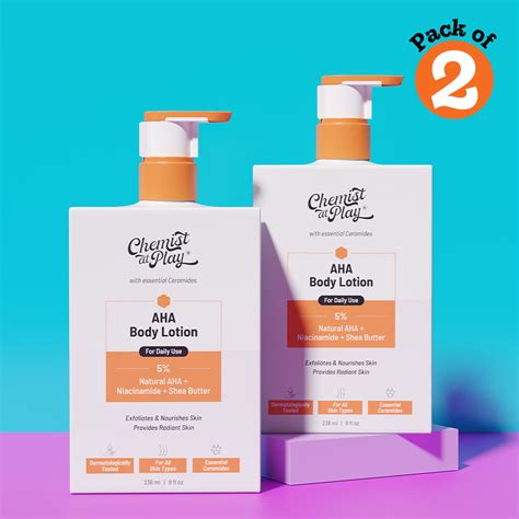 AHA, Niacinamide Body Lotion for Radiant Skin - Chemist At Play