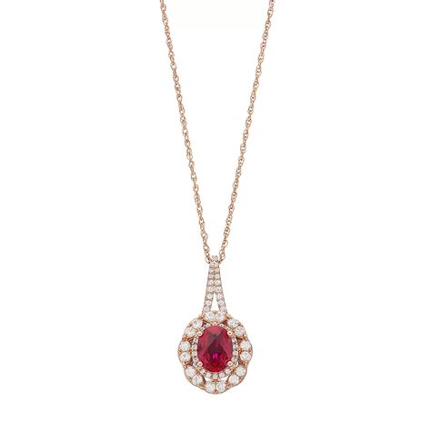 MASTERPIECE 14k Rose Gold Over Silver Lab-Created Ruby & Lab-Created ...