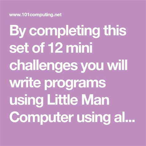 Image result for Little Man Computer Programming