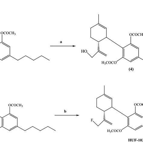 Synthesis of HUF-102(2). Reagents and conditions: (a) SeO2, t-BuOOH ...