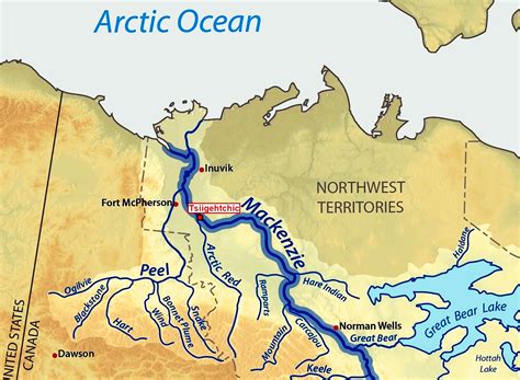 Mackenzie River Map North America