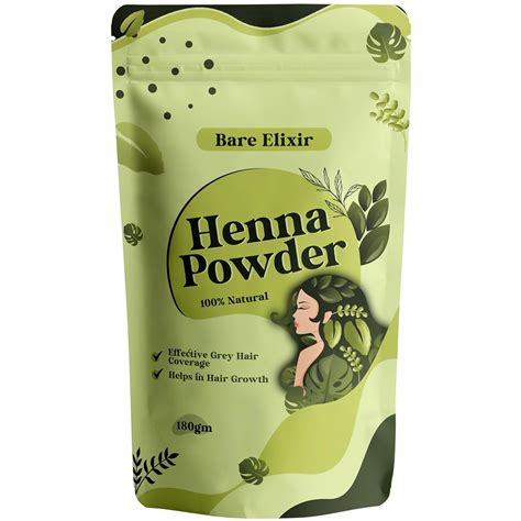 Buy Bare Elixir 100% Natural Organic Henna Powder for Hair - 180g ...