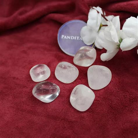 Crystal Quartz Tumble Stones - Personal Healing - Pandit.com