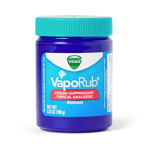 How To Apply Vicks Vaporub For Cough at Douglas Wilder blog