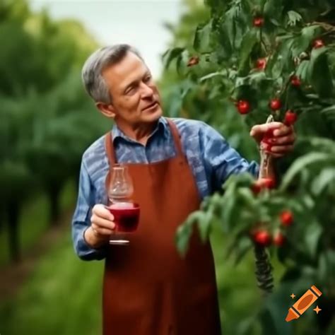 Cherry picking for liqueur production on Craiyon