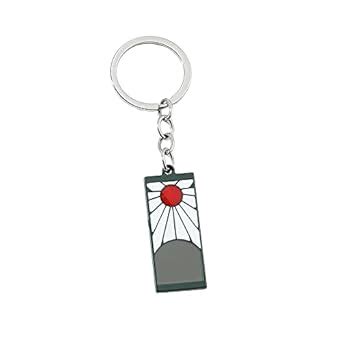 RV Mart Anime Demon Slayer Key Chain Tanjiro Hanafuda Keychain Ring for ...