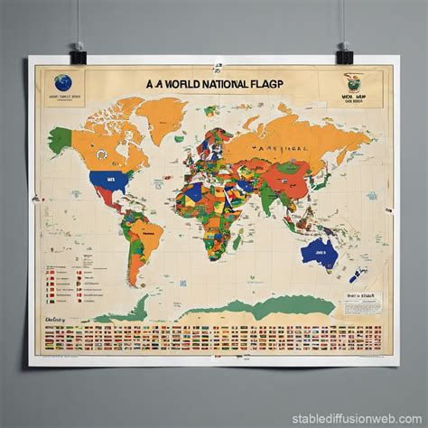 Vertical World Map A4 Poster | Stable Diffusion Online