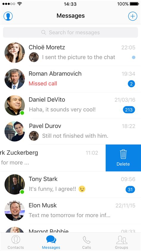 Image result for Messenger UI Android vs iOS