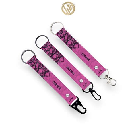 Jual Lanyard Craft Keychain Custom Nama Flower Series V2 Gantungan ...