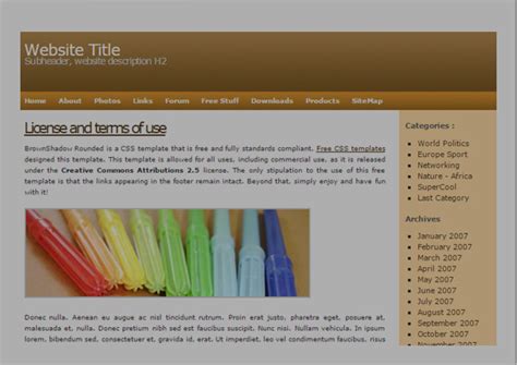Image result for Basic CSS Templates