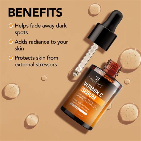 15% Vitamin C Face Serum with Niacinamide, Hyaluronic Acid & Vitamin E ...