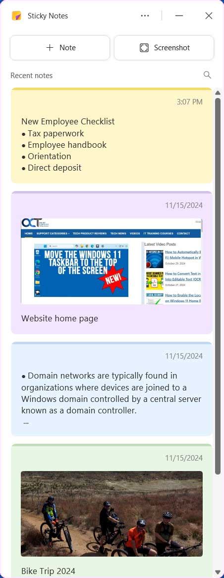 Accessing Sticky Notes From One Notes 的图像结果