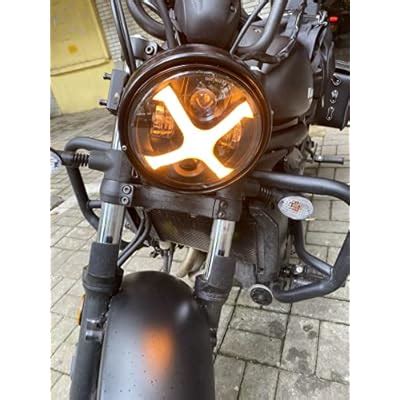 HOZAN 7inch Black LED Motorcycle Headlights with X | Ubuy India