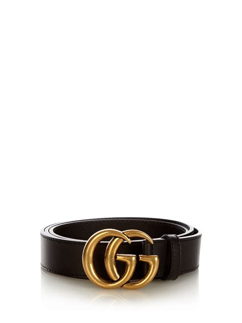 Lyst - Gucci Gg-logo Leather 3cm Belt in Black for Men