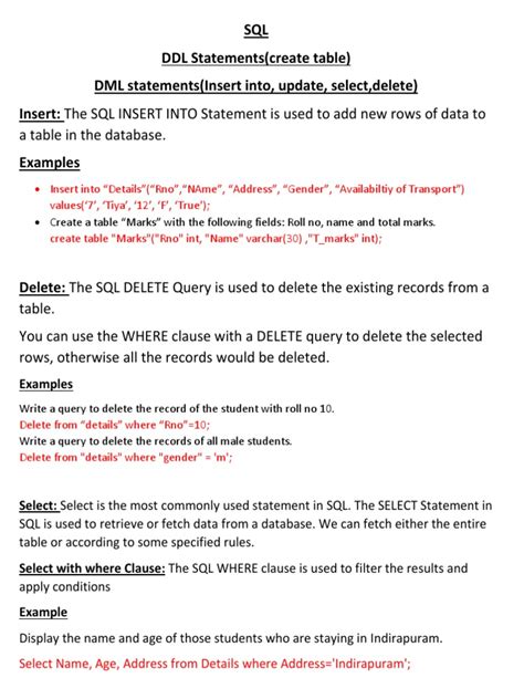 Image result for Best SQL Notes.pdf
