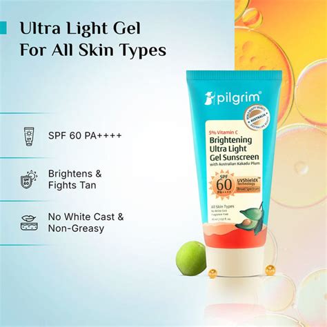 Buy 5% Vitamin C Brightening Ultra Light Gel Sunscreen SPF 60 PA++++ Online