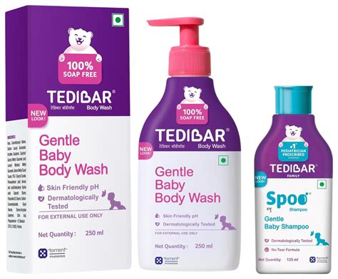 Buy Tedibar Rich Moisturising Baby Body Wash 250ml with Skin Friendly ...