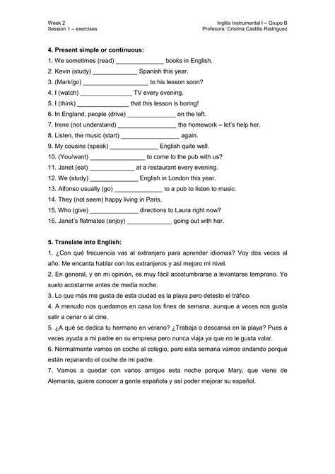 1. exercises present_simple_and_continuous_ | PDF