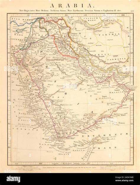 ANCIENT ARABIA. Arabicum Sinum Mare. Red Sea. Persian Gulf. ARROWSMITH 1828 map Stock Photo - Alamy