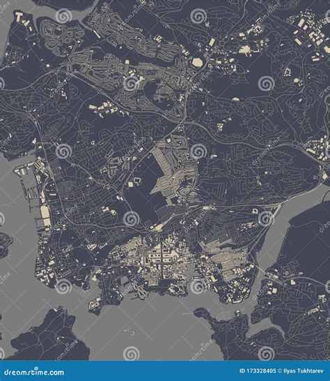 Map of the City of Plymouth, Devon, South West England, England, UK ...