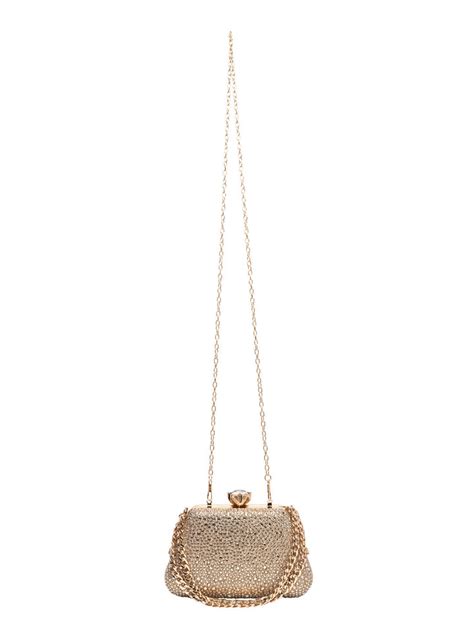 Shop Rocia By Regal Gold Women Diamond Studded Metal Clutch Online