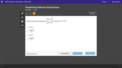 Which expression is equivalent to StartFraction (3 m Superscript ...