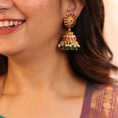 Earrings for Girls and Women | Shop Antique Jhumka Earrings Online