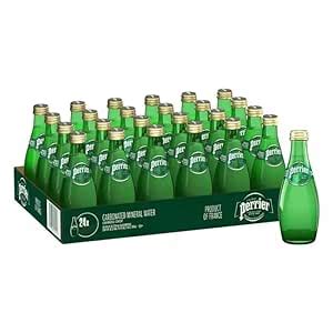 Perrier Perrier Sparkling Water Carbonated Glass Bottle 330ml (Pack of ...