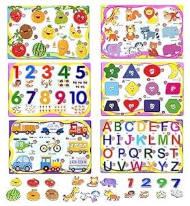 FunBlast Set of 6 Puzzles Wooden Puzzle for Kids, Wooden Colorful ...