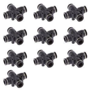 10x 8mm 5/16 Pneumatic Cross Union Connector Air Fittings Couplings ...